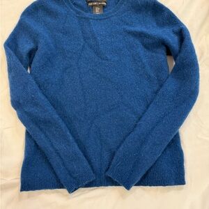 Tahari Women's Rich Blue Crew Neck Sweater